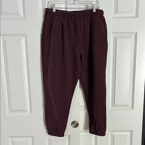 Women's Ultra Flirt Burgundy Jogger Sweatpants Size 1X